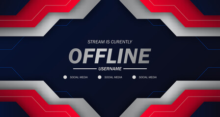 modern twitch background screensaver offline stream gaming futures technology background with red color geometric