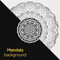 decorative background with an elegant mandala design. vector illustration