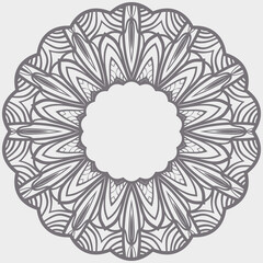 vintage rosette - mandala, isolated on white background. Vector illustration