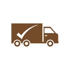 Fast delivery truck icon design template vector isolated illustration