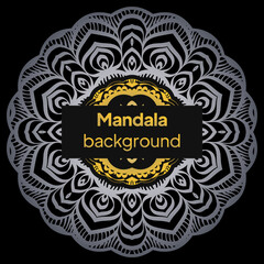 Decorative arabic round lace ornate mandala. Vintage vector illustration