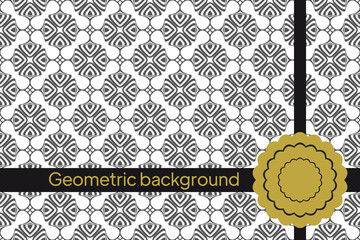 Template geometric background with seamless pattern. Vector