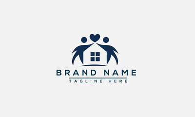 Home Logo Design Template Vector Graphic Branding Element.
