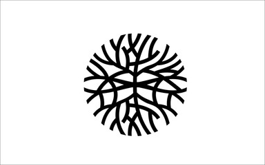 Creative abstract Life root on white background vector logo design