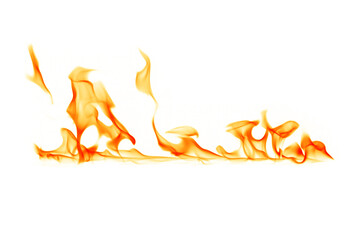 Fire on a white background