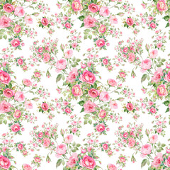 Lovely seamless floral pattern delicate roses