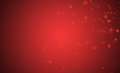 Snow red background. Christmas snowy winter design. White falling snowflakes, abstract landscape. Cold weather effect.