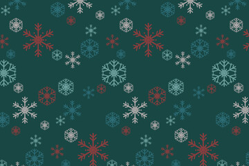 Vector of seamless snowflakes in the Christmas theme