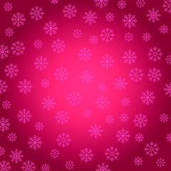 Snowflakes red background merry Christmas