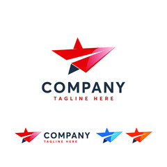 Jet Star Logo Design Vector