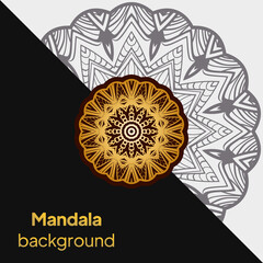 Mandala design.background for meditation poster. Unusual flower shape. vector.