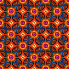 colorful symmetrical repeating patterns for textiles, ceramic tiles, wallpapers and designs.