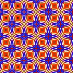 colorful symmetrical repeating patterns for textiles, ceramic tiles, wallpapers and designs.