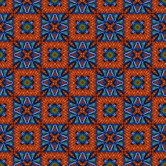 colorful symmetrical repeating patterns for textiles, ceramic tiles, wallpapers and designs.