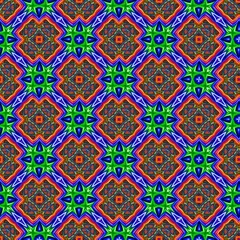 colorful symmetrical repeating patterns for textiles, ceramic tiles, wallpapers and designs.
