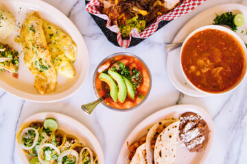 Mexican seafood background