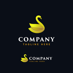 Swan logo design vector