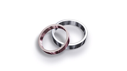 Wedding Rings Engage Ring for Marriage 3D illustration background