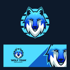 Wolf Logo Design Vector