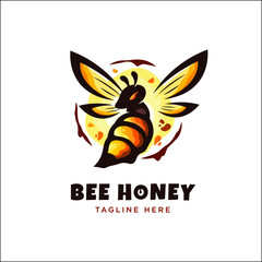 Bee Logo Design Vector