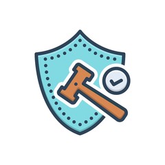 Color illustration icon for conduct