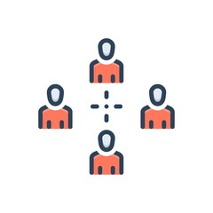 Color illustration icon for distant 