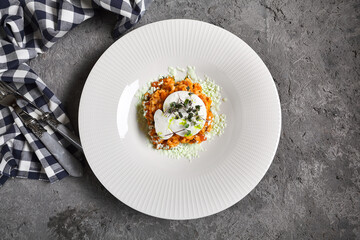 Tomato Risotto with Burrata and Pesto