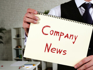 Business concept about Company News with phrase on the sheet.