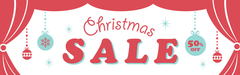Christmas sale ad template for social media posts, banner, card design, etc.