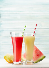 Watermelon and melon smoothie