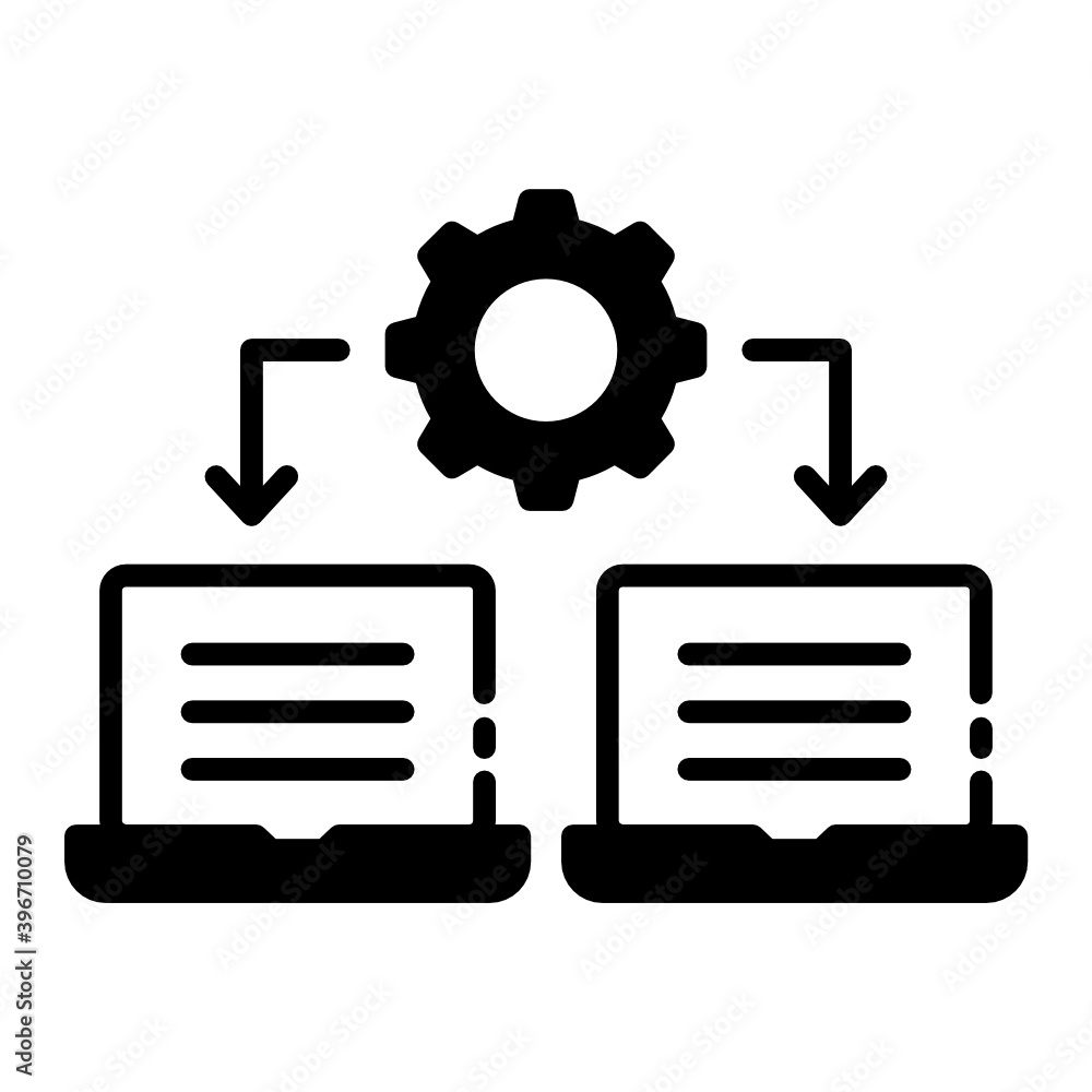 Poster rdp access sign, cloud computing and internet hosting services symbol on white background, desktop s