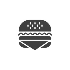 Cheeseburger vector icon. filled flat sign for mobile concept and web design. Fast food burger glyph icon. Symbol, logo illustration. Vector graphics