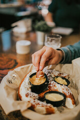 Pretzel and beer cheese