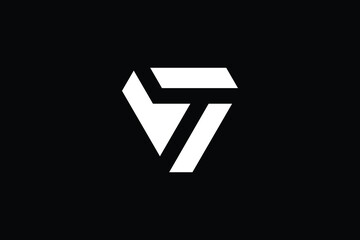 Fototapeta premium VB logo letter design on luxury background. BV logo monogram initials letter concept. VB icon logo design. BV elegant and Professional letter icon design on black background. B V VB BV