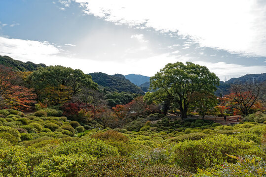 view of Mifuneyama rakuen park in Takeo city, saga prefecture, Japan