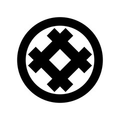 井筒紋・丸に隅立て井筒（まるにすみたていづつ）