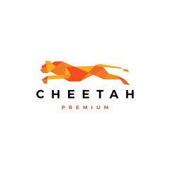 running cheetah tech geometric logo vector icon illustration © gaga vastard