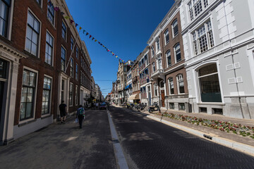 Fototapeta na wymiar The view of Noordeinde Street in The Hague, The Netherlands