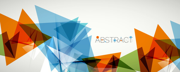 Geometric abstract background. Color triangle shapes. Vector illustration for covers, banners, flyers and posters and other designs