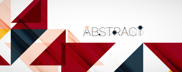 Set of vector triangle geometric backgrounds. Vector illustration for covers, banners, flyers and posters and other designs