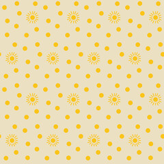 Seamless geometric pattern with the image of dots, balls, bulbs, lights. Vector New Year design for web banner, business presentation, brand package, fabric, print, wallpaper.