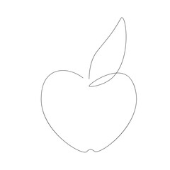 Apple fruit on white background. Vector illustration