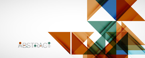 Set of vector triangle geometric backgrounds. Vector illustration for covers, banners, flyers and posters and other designs