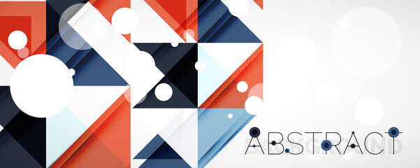 Set of vector triangle geometric backgrounds. Vector illustration for covers, banners, flyers and posters and other designs