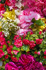 Art floral arrangement, colorful flowers for wedding