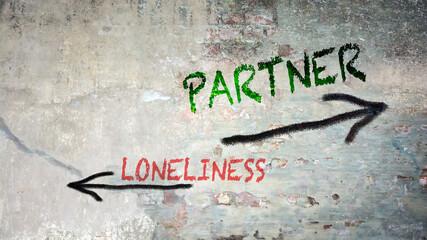Street Sign Partner versus Loneliness