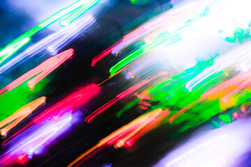 Freeze light photo. Abstract futuristic, neon pattern background in wave shape. New year.