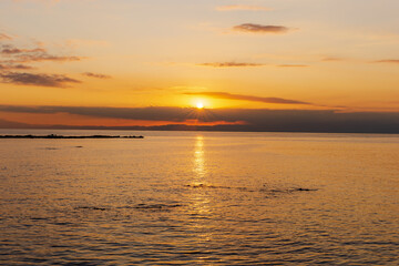 真瀬海岸のサンセット