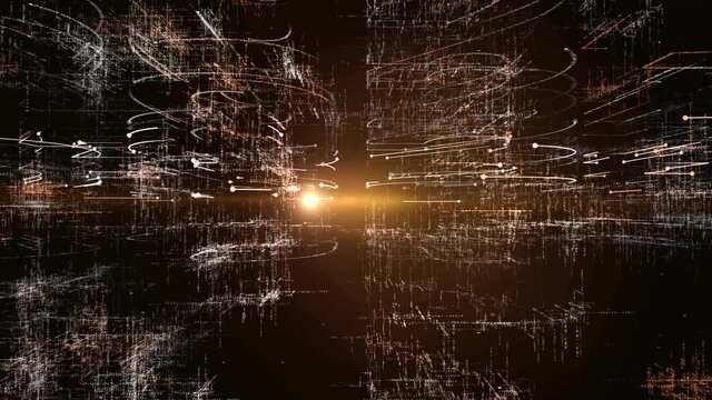 generated image: New year 2021 greeting glowing text number and  particles animation