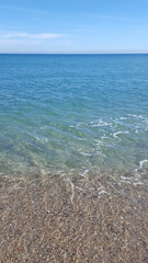 Blue sea water near the shore
